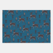 Folk Art Black Deer Trio Inpakpapier Vel (Voorkant 3)