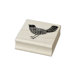 Folk Art Blackbird Rubberstempel