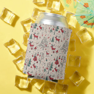 Folk Art Blikkoeler Kerst Drink Koozie
