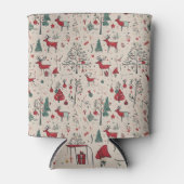Folk Art Blikkoeler | Kerst Drink Koozie (Voorkant)