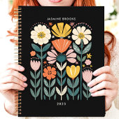 Folk Art Bloem 2025 Aangepaste Naam Planner
