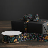 Folk Art Bloemen en Vlinders Satijnen Lint