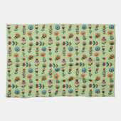 Folk Art Bloemen Keukenhanddoek (Horizontaal)