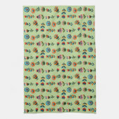 Folk Art Bloemen Keukenhanddoek (Verticaal)
