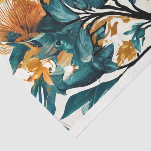 Folk Art Bloemen Olifant Decoupage Tissuepapier (Detail)