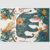 Folk Art Bloemen Olifant Decoupage Tissuepapier (Voorkant)