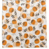 Folk Art Bloemen Scandinavische stijl Douchegordijn (Voorkant)