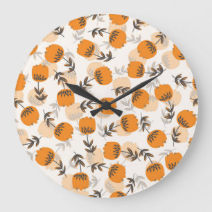 Folk Art Bloemen Scandinavische stijl Grote Klok