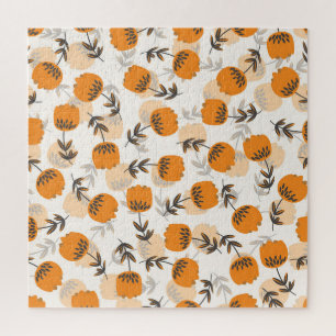 Folk Art Bloemen Scandinavische stijl Legpuzzel