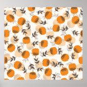 Folk Art Bloemen Scandinavische stijl Poster (Voorkant)