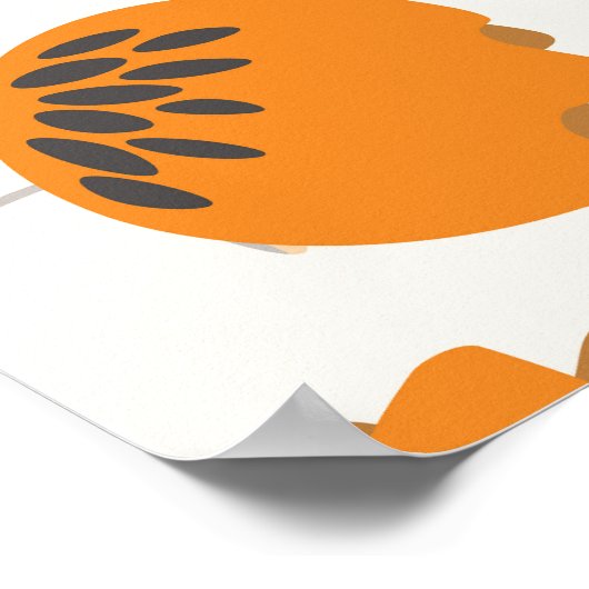 Folk Art Bloemen Scandinavische stijl Poster (Hoek)