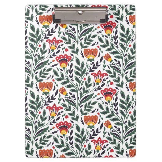 Folk art bloemenpatroon klembord (Voorkant)