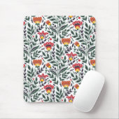 Folk art bloemenpatroon muismat (Met muis)