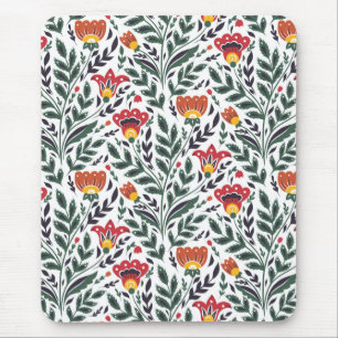 Folk art bloemenpatroon muismat
