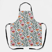 Folk art bloemenpatroon schort (Voorkant)