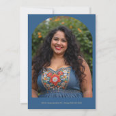 Folk Art Blue Shades Spanish Mexican XVs Floral Kaart (Achterkant)