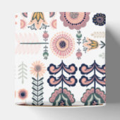 Folk Art Botanisch naadloos patroon Bedankdoosjes (Bovenkant)