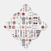 Folk Art Botanisch naadloos patroon Bedankdoosjes (Uitgevouwen)