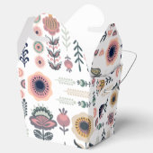 Folk Art Botanisch naadloos patroon Bedankdoosjes (Geopend)