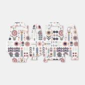 Folk Art Botanisch naadloos patroon Bedankdoosjes (Uitgevouwen)