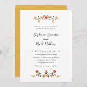 Folk Art bruiloft uitnodigingen (Voorkant / Achterkant)