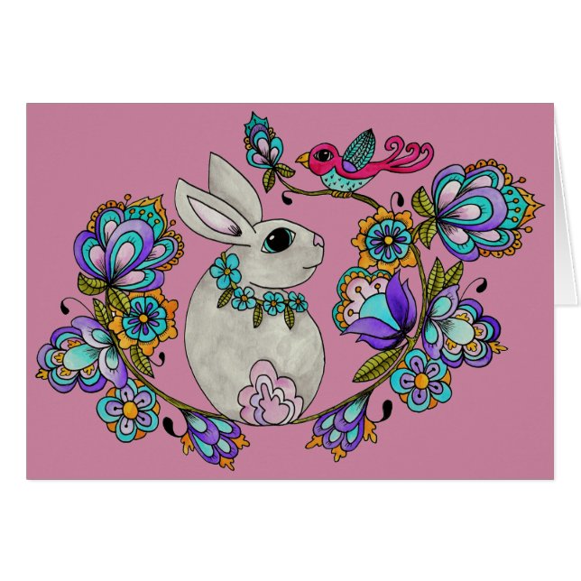 Folk Art Bunny (Voorkant Horizontaal)