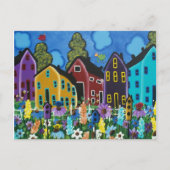 FOLK ART Busy Bee by LORI EVERETT briefkaart (Voorkant)