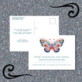 Folk Art Butterfly Verhuisaankondiging Briefkaart