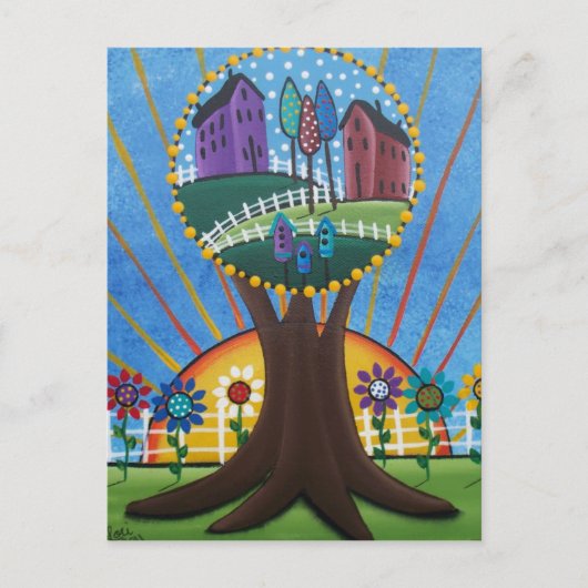 Folk Art BY LORI EVERETT briefkaart (Voorkant)