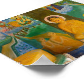 Folk-art Cambodian Buddha afbeelding Poster (Hoek)