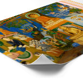 Folk-art Cambodian Buddha afbeelding Poster (Hoek)