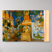 Folk-art Cambodian Buddha afbeelding Poster (Voorkant)