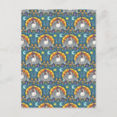 FOLK ART CANDY CORN TURKEY PILGRIM, THANKSGIVING BRIEFKAART (Voorkant)