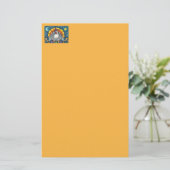 FOLK ART CANDY CORN TURKEY PILGRIM, THANKSGIVING BRIEFPAPIER (Staand voorkant)