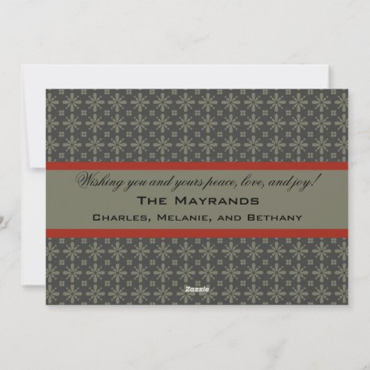 Folk Art Cardinale Aangepaste Fotovakantie Kaart (Achterkant)