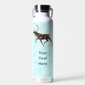Folk Art Caribou/Reindeer Waterfles (Voorkant)
