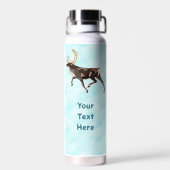 Folk Art Caribou/Reindeer Waterfles (Achterkant)