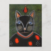 FOLK ART Cat BY LORI EVERETT briefkaart (Voorkant)