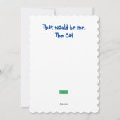 Folk Art Cat Flat Valentijn Card Feestdagenkaart (Achterkant)