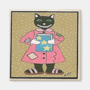 Folk Art CAT Magneet