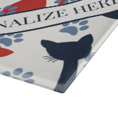 Folk Art Cat Pattern | Farmhouse Kitchen Recipe Snijplank (Hoek)