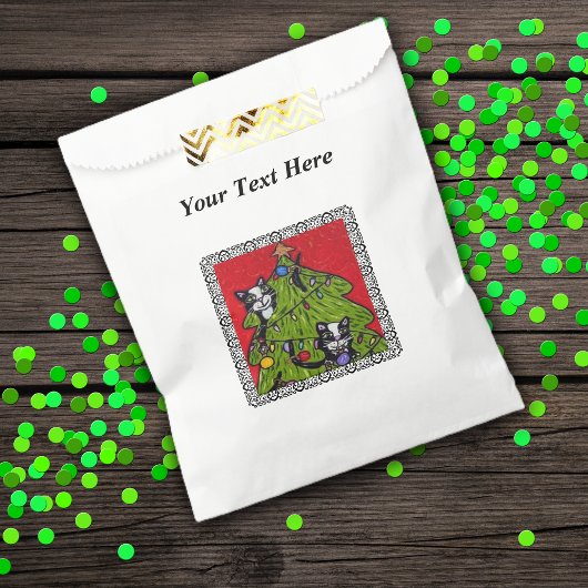 Folk Art Cats kerstboom Bedankzakje