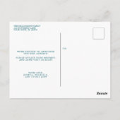 Folk Art Cheetah Bewegende Aankondiging Briefkaart (Achterkant)