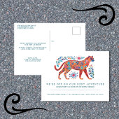 Folk Art Cheetah Bewegende Aankondiging Briefkaart