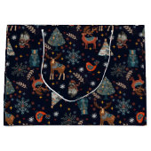 Folk Art Christmas Groot Cadeauzakje (Voorkant)