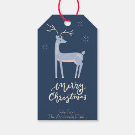 Folk Art Christmas Ornamenten cadeau label Cadeaulabel