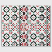 Folk Art Christmas Talavera Cadeaupapier (Vlak)