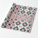 Folk Art Christmas Talavera Cadeaupapier<br><div class="desc">Mexicaanse volkskunst Talavera patroon</div>