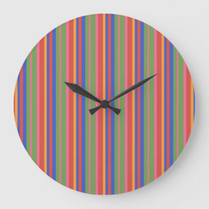 Folk Art Collectie fel gestreept  Grote Klok