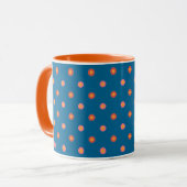 Folk Art Collectie Polka Dots Ringer Coffee Mok (Voorkant links)